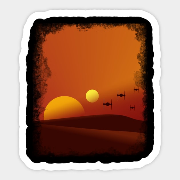 PLANET TATOOINE Sticker by YellowMadCat